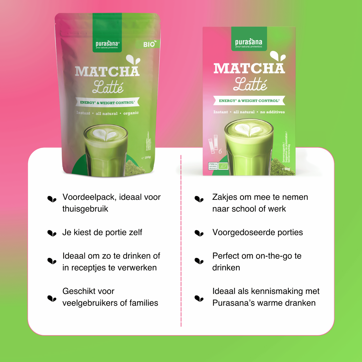 Purasana Matcha Latté Poeder (100 gr) - image 5