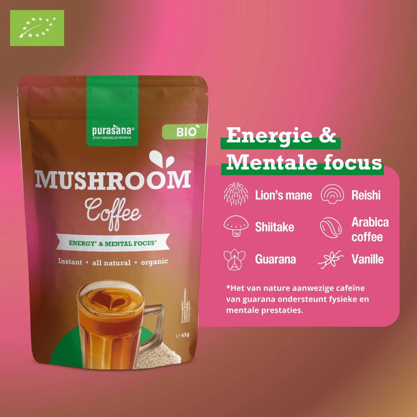 Purasana Mushroom Coffee Poeder (45 gr) - image 2
