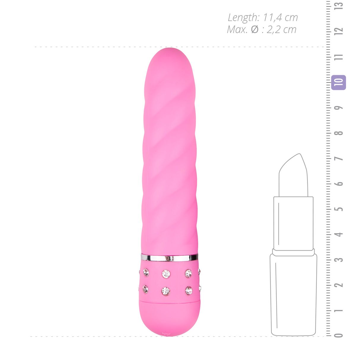 Mini Vibrator Gedraaid - Roze (1 stuk) - image 3