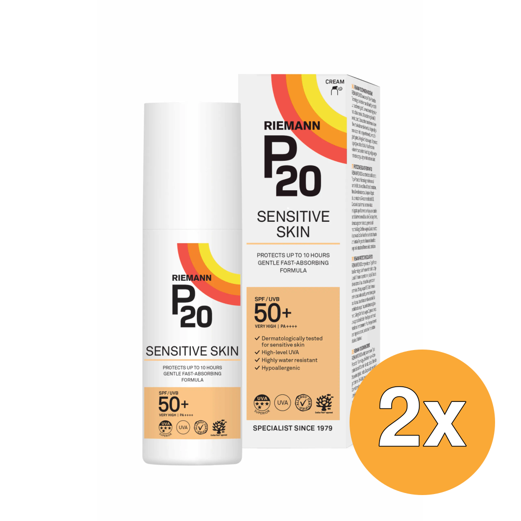 2x Riemann P20 Sensitive Skin SPF50+ Lotion (100 ml)