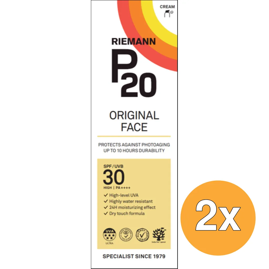 2x Riemann P20 Original Face SPF30 Creme (50 gr)