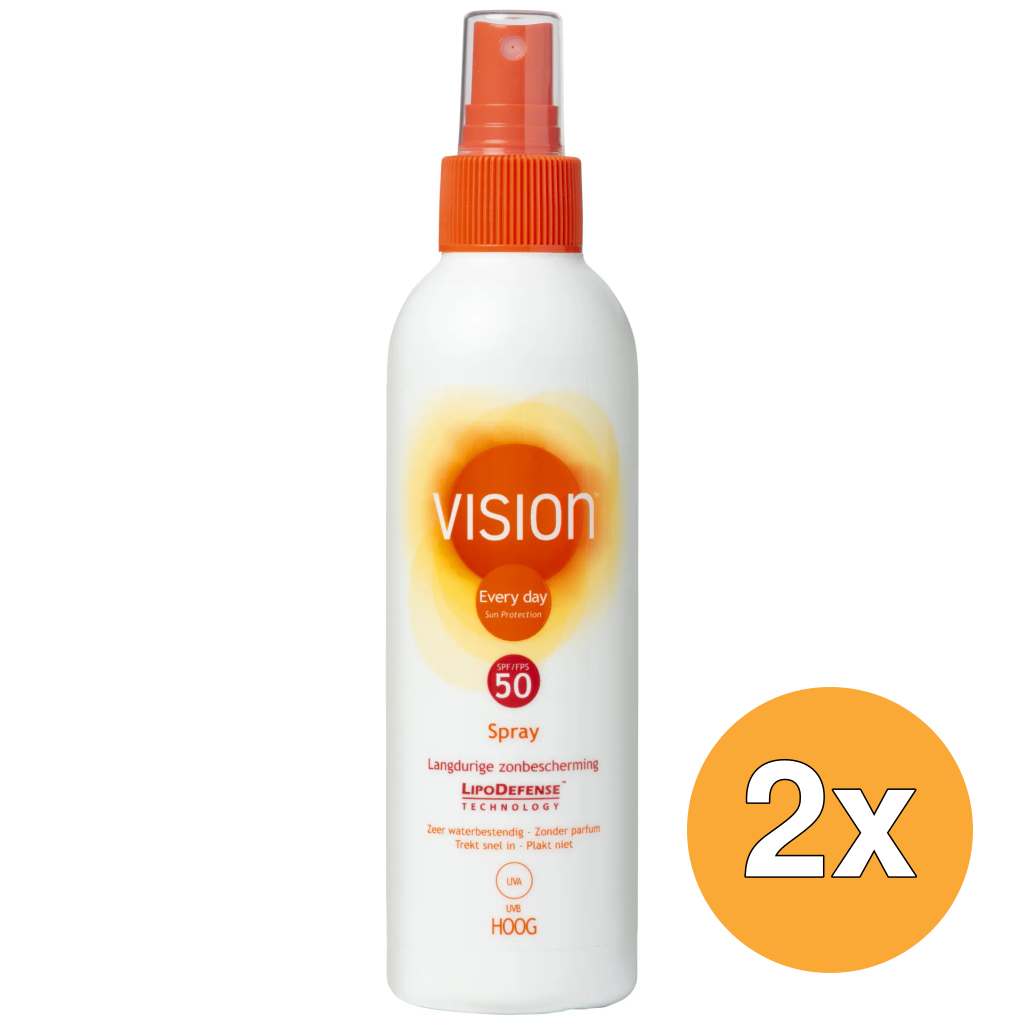 2x Vision Every Day Sun Spray SPF50 (180 ml)