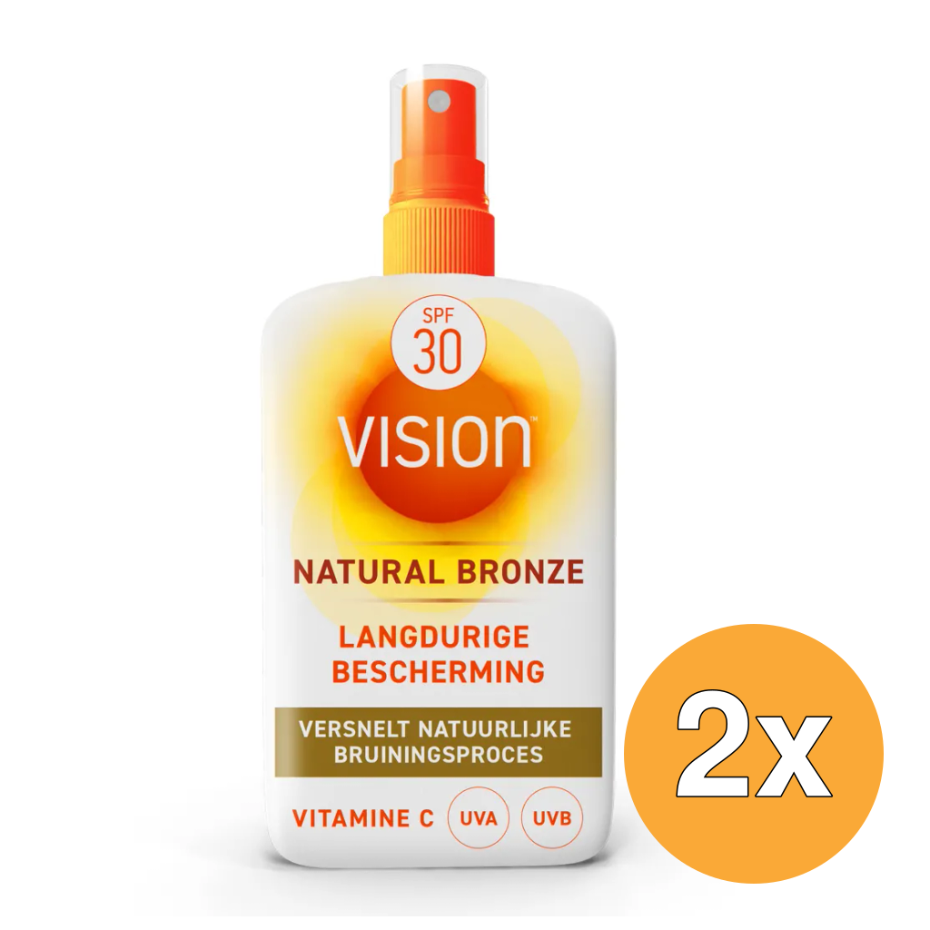 2x Vision Natural Bronze SPF30 (180 ml)