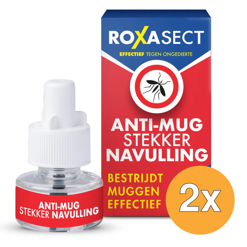 2x Roxasect Stekker tegen muggen navul (1 stuk)