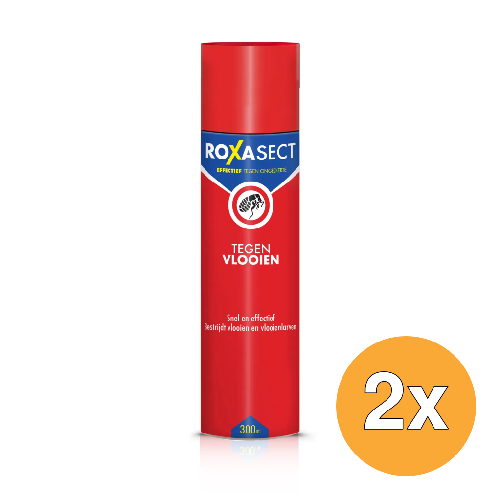 2x Roxasect Spuitbus tegen vlooien (300 ml)