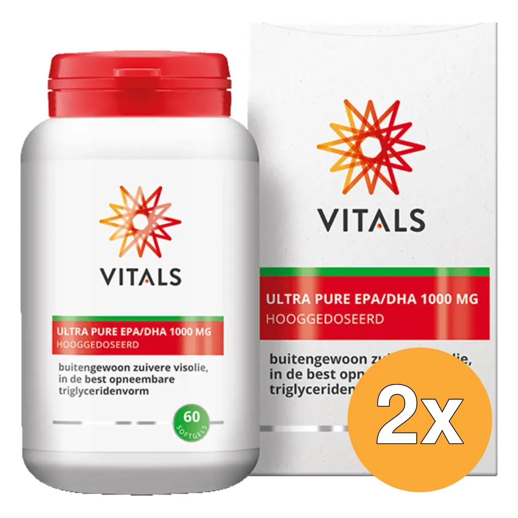 2x Vitals Ultra Pure EPA/DHA 1000 mg (60 softgels)