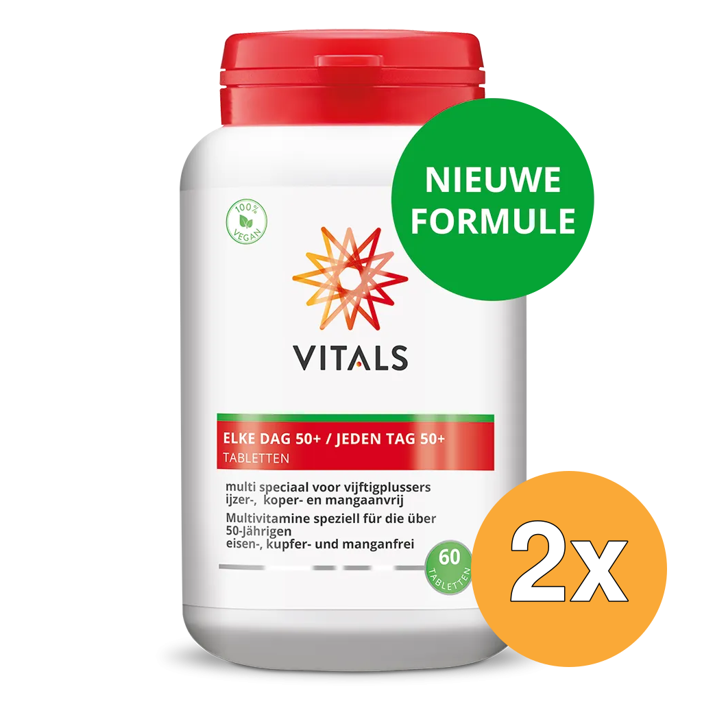 2x Vitals Elke Dag 50+ (60 tabletten)