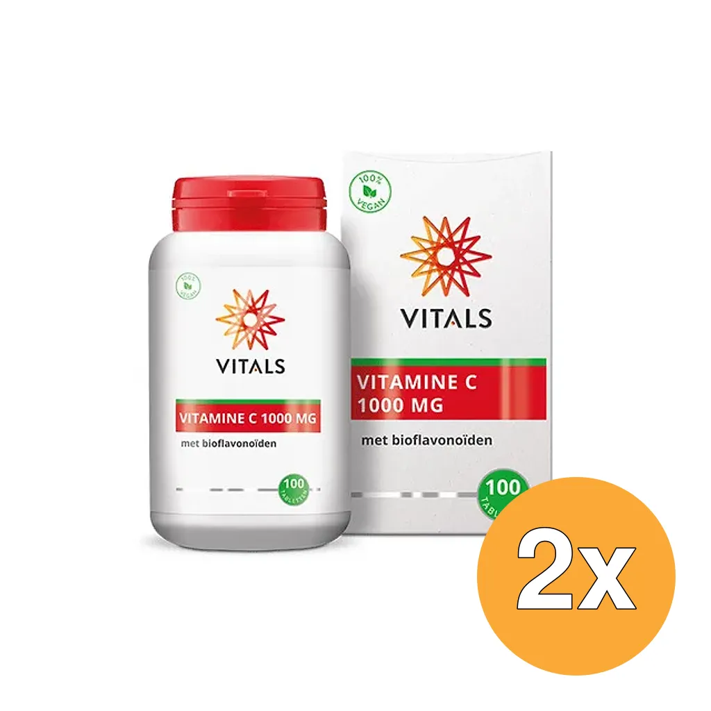 2x Vitals Vitamine C 1000 mg (100 tabletten)