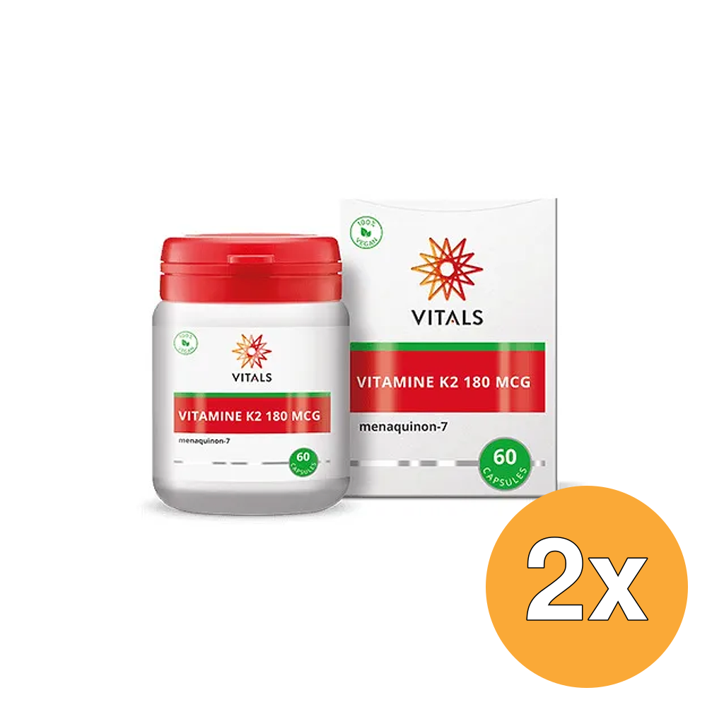 2x Vitals Vitamine K2 180mcg (60 capsules)