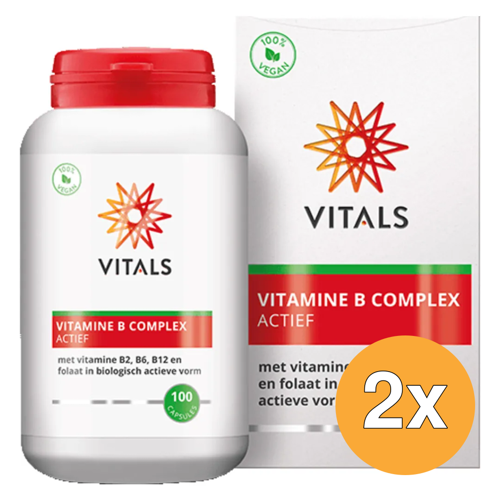2x Vitals Vitamine B Complex Actief (100 capsules)