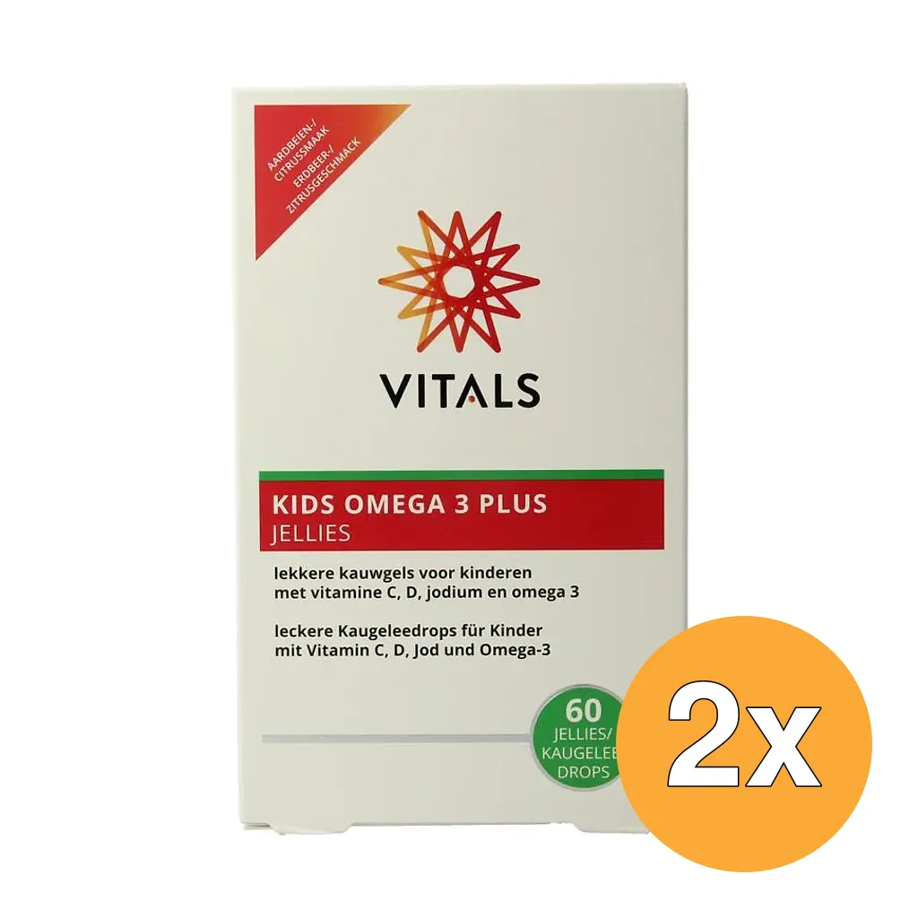 2x Vitals Kids Omega 3 Plus Jellies (60 stuks)