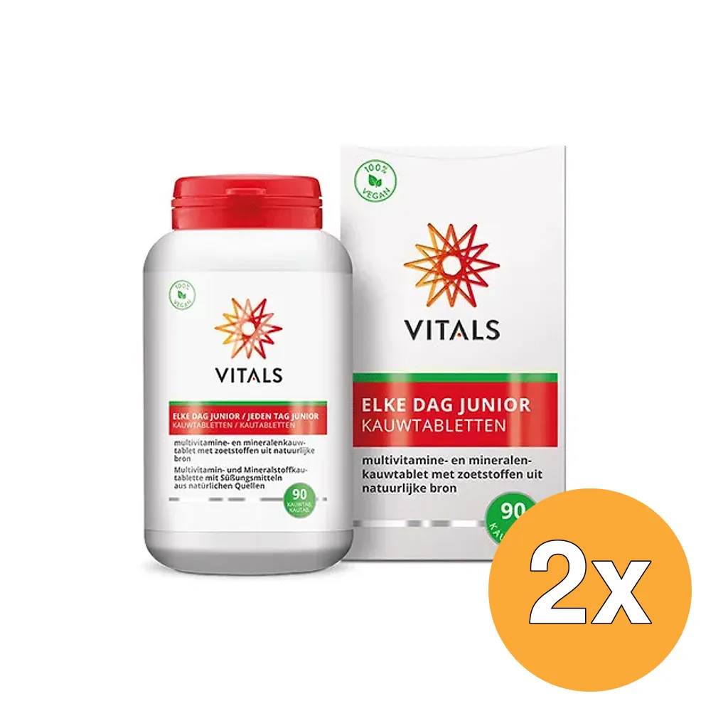2x Vitals Elke dag junior (90 kauwtabletten)