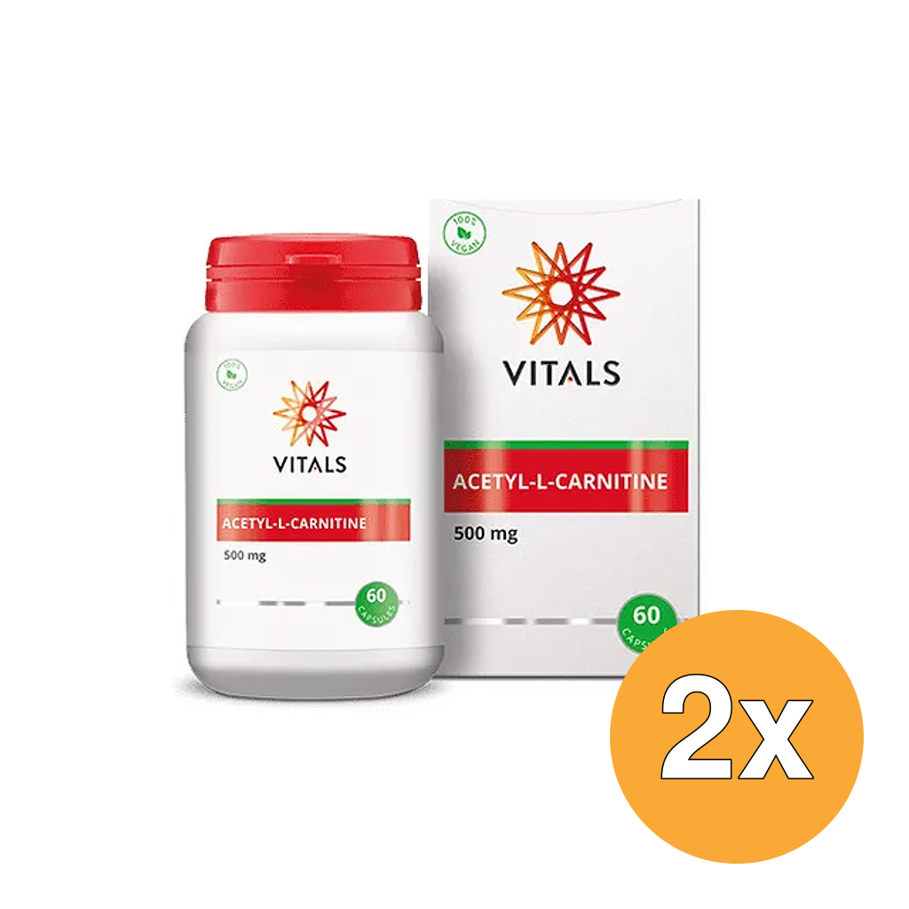 2x Vitals Acetyl-L-carnitine 500 mg (60 capsules)