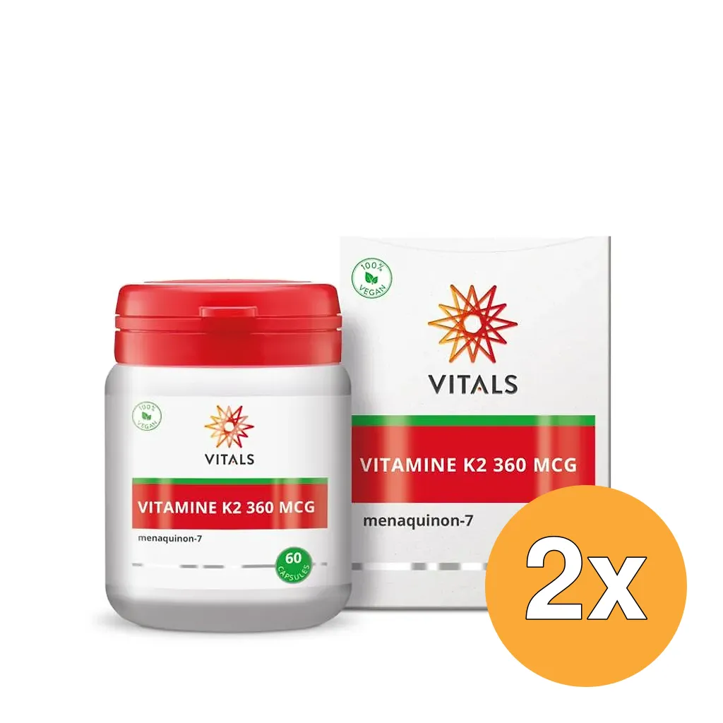 2x Vitals Vitamine K2 360Mcg (60 capsules)