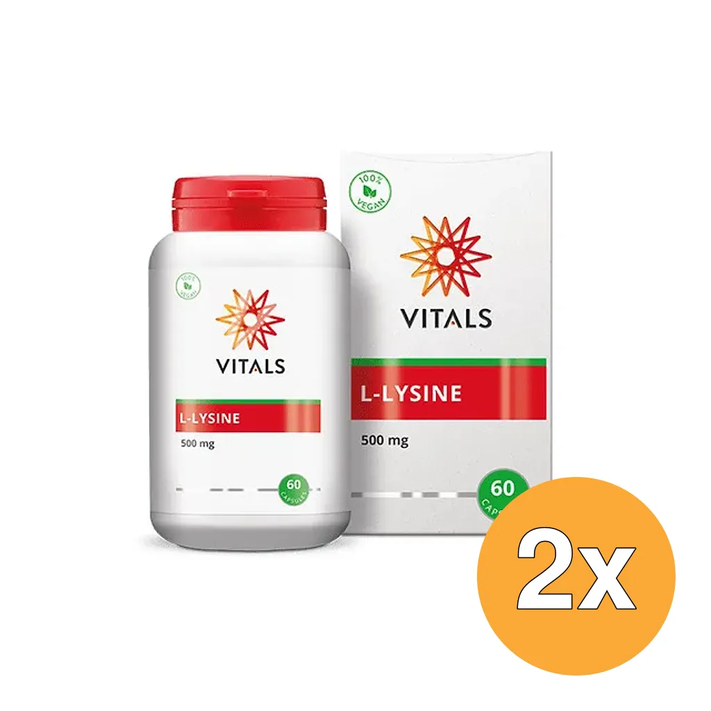 2x Vitals L-lysine 500 mg (60 vega capsules)