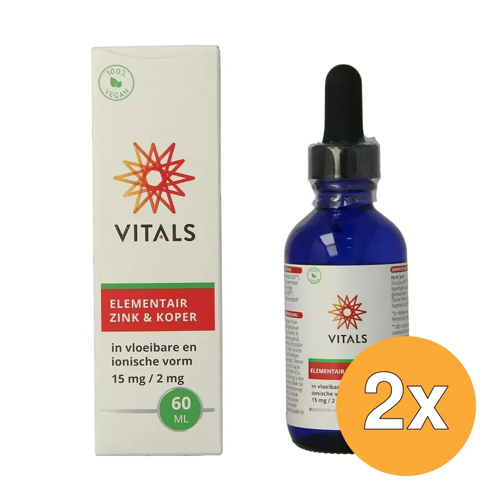 2x Vitals Elementair Zink & Koper (60 ml)