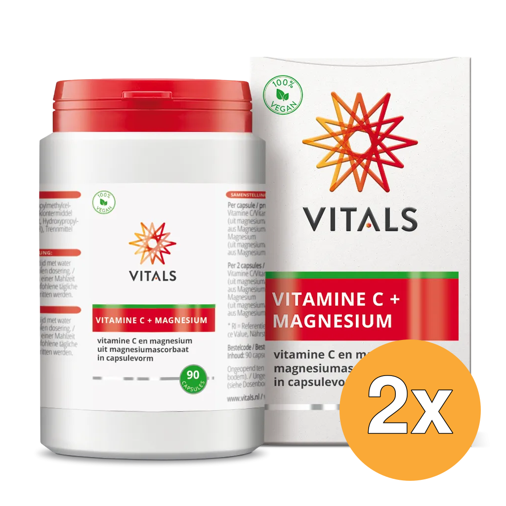 2x Vitals Vitamine C Met Magnesium (90 capsules)