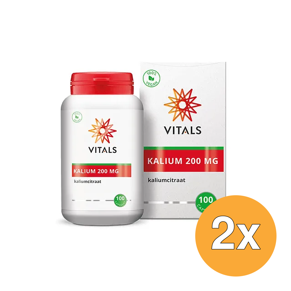 2x Vitals Kalium Citraat 200mg (100 capsules)
