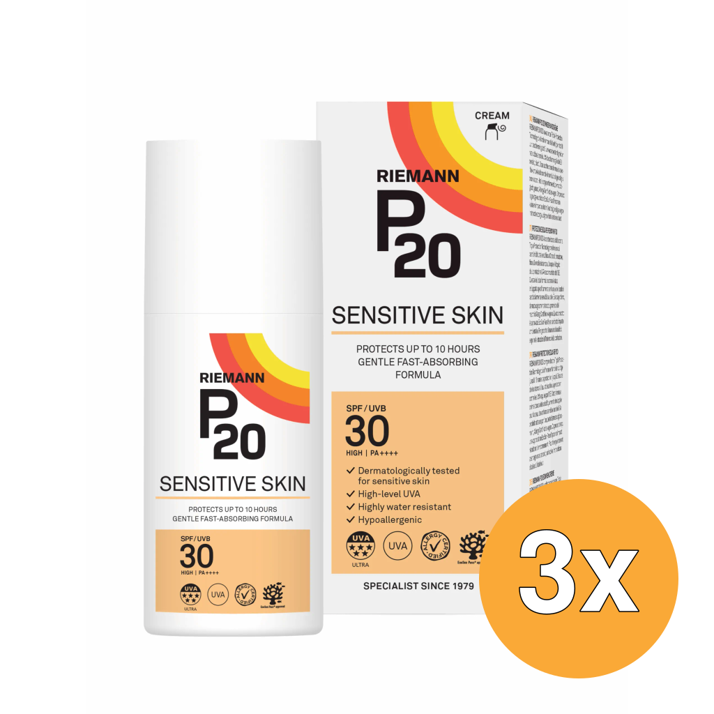 3x Riemann P20 Sensitive Skin SPF30 Crème (200 ml)