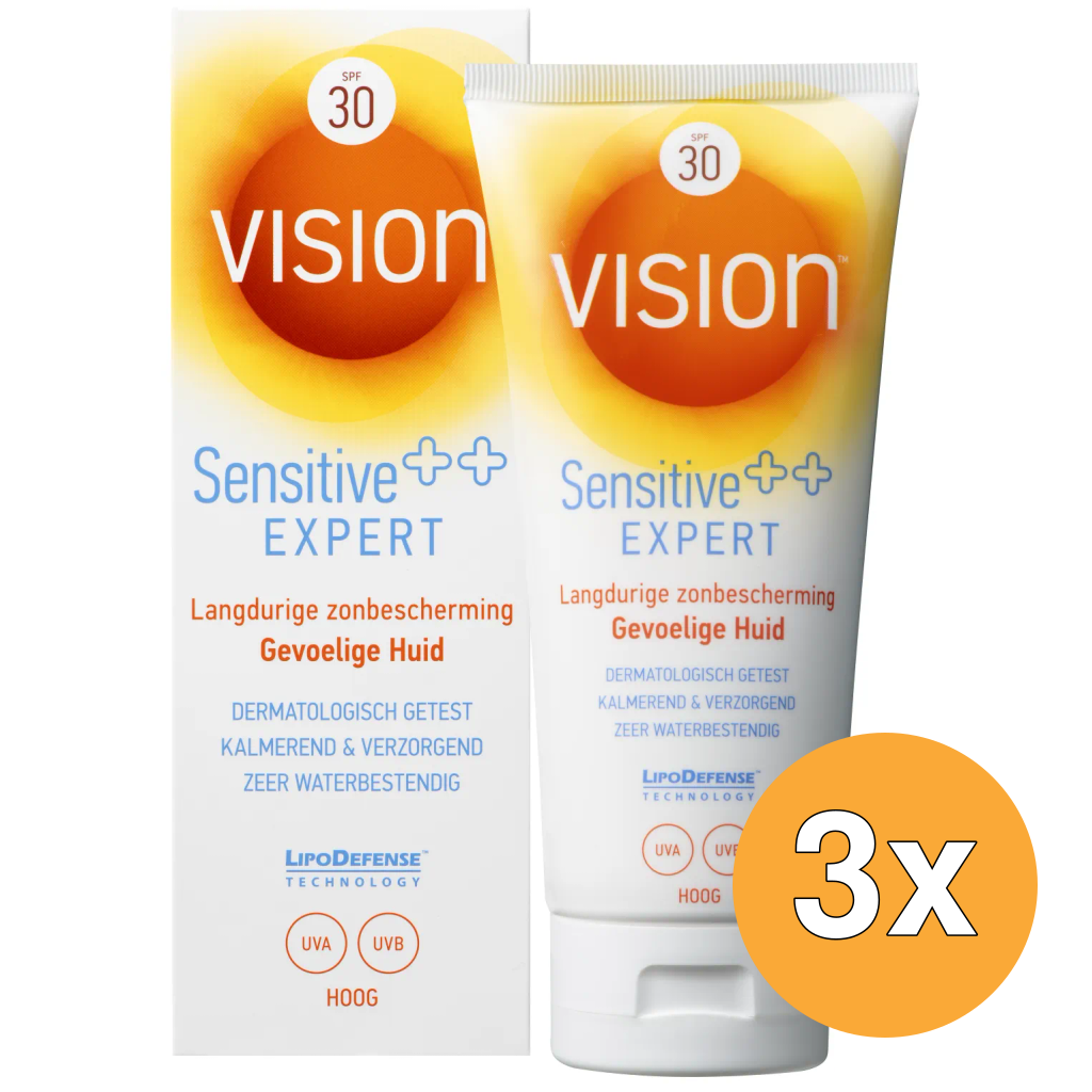 3x Vision Sensitive++ Expert SPF30 (180 ml)