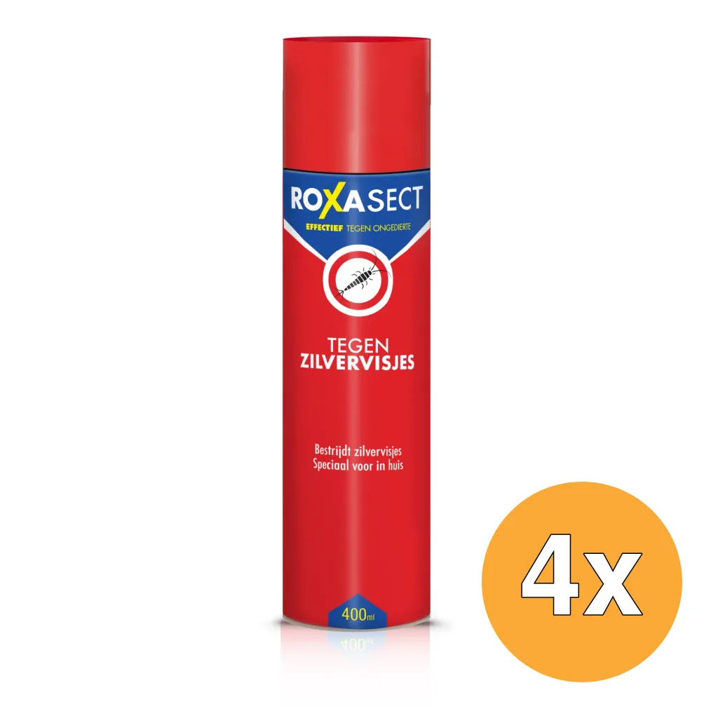 4x Roxasect Spuitbus tegen zilvervisjes (400 ml)