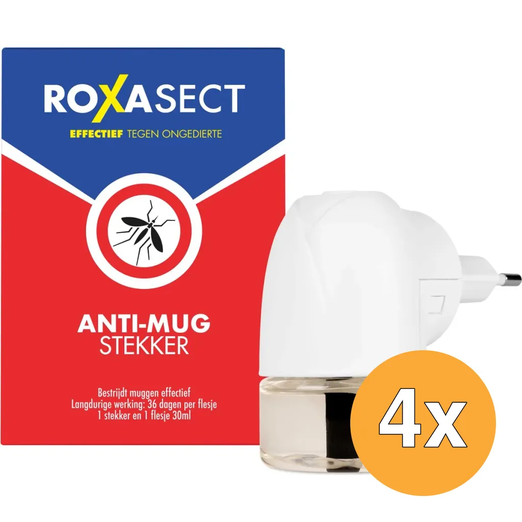4x Roxasect Stekker tegen muggen op basis van prallethrin (1 stuk)