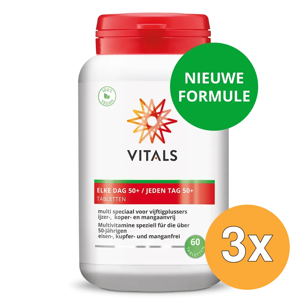 3x Vitals Elke Dag 50+ (60 tabletten)