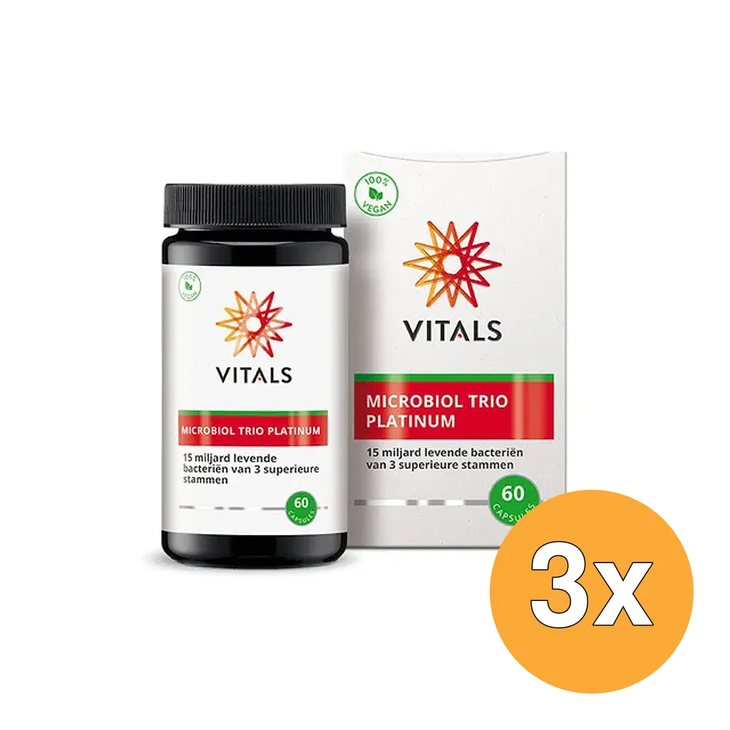 3x Vitals Microbiol trio platinum (60 capsules)