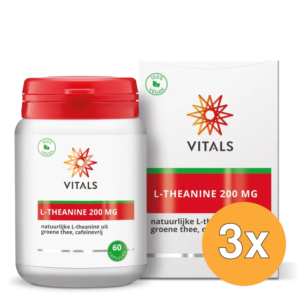 3x Vitals L-theanine 200 mg (60 capsules)