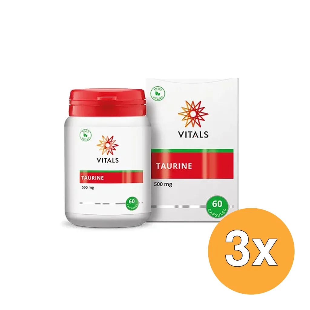 3x Vitals Taurine 500 mg (60 capsules)