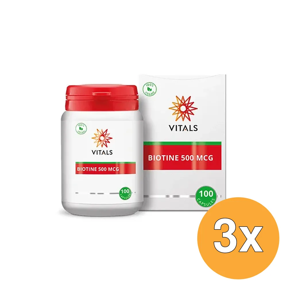 3x Vitals Biotine 500mcg (100 capsules)