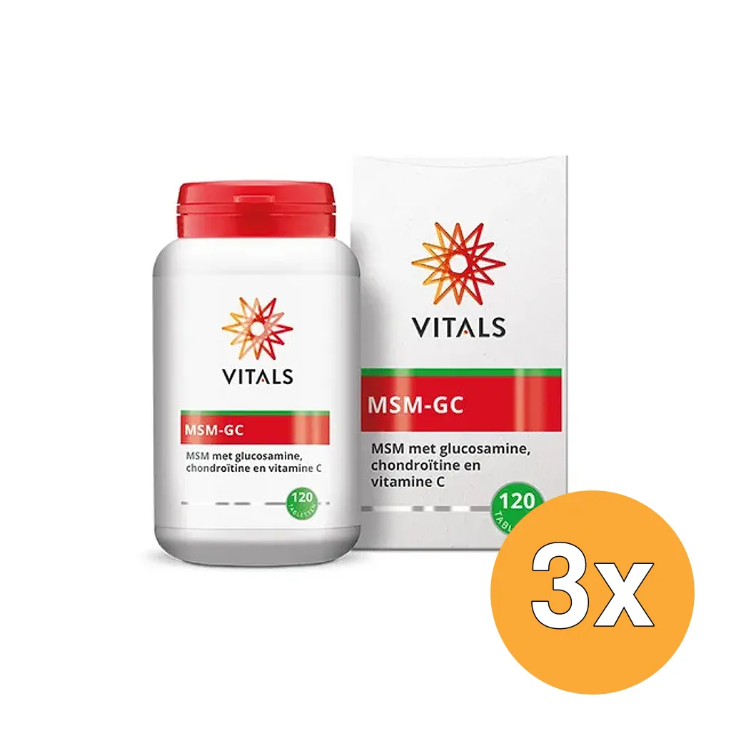 3x Vitals MSM GC (120 tabletten)