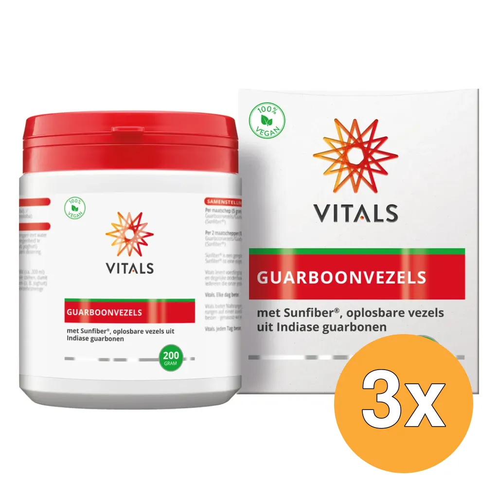 3x Vitals Guarboonvezels (200 gr)