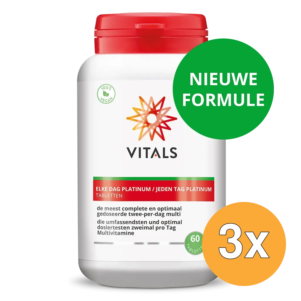 3x Vitals Elke Dag Platinum (60 capsules)