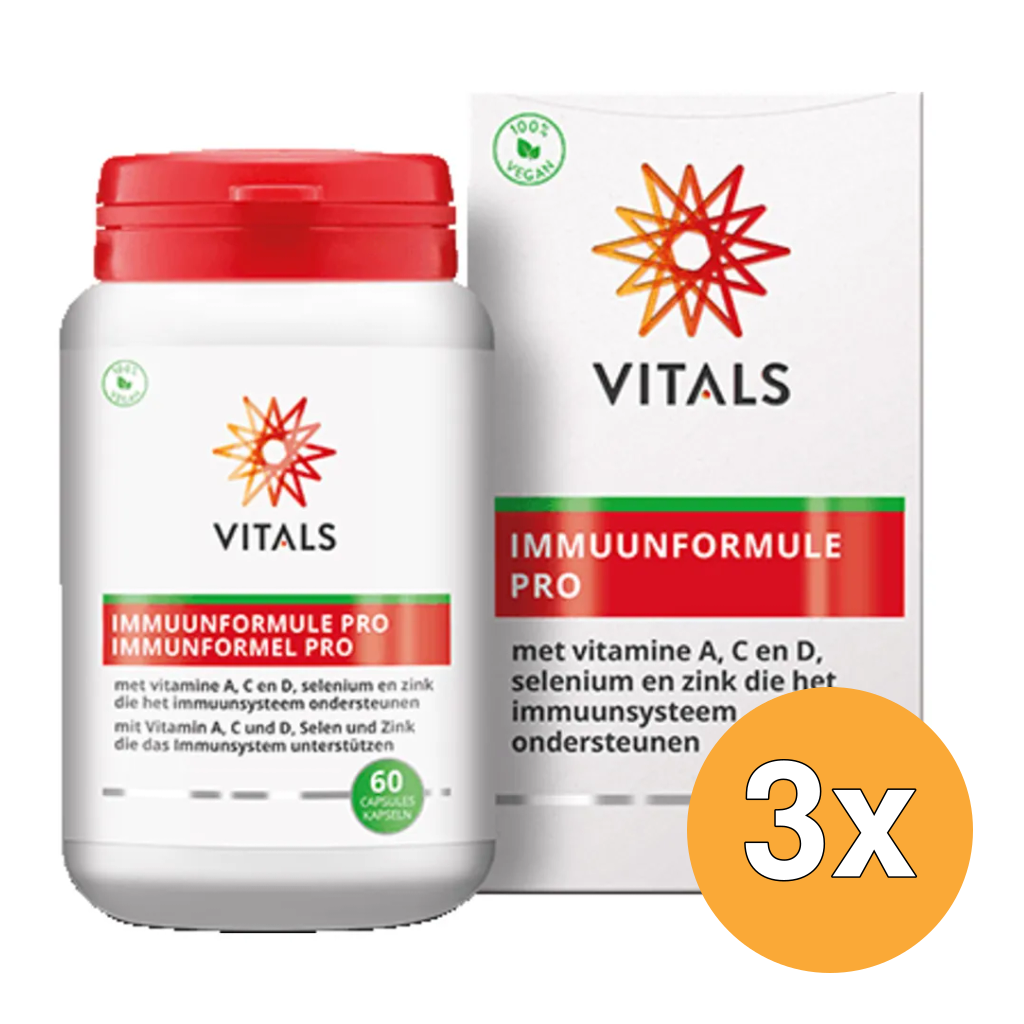 3x Vitals Immuunformule pro (60 capsules)