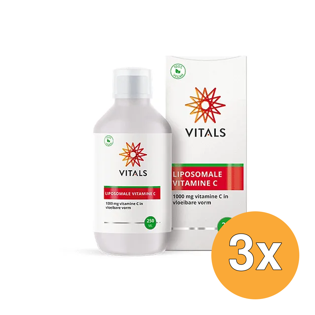 3x Vitals Liposomale Vitamine C (250 ml)