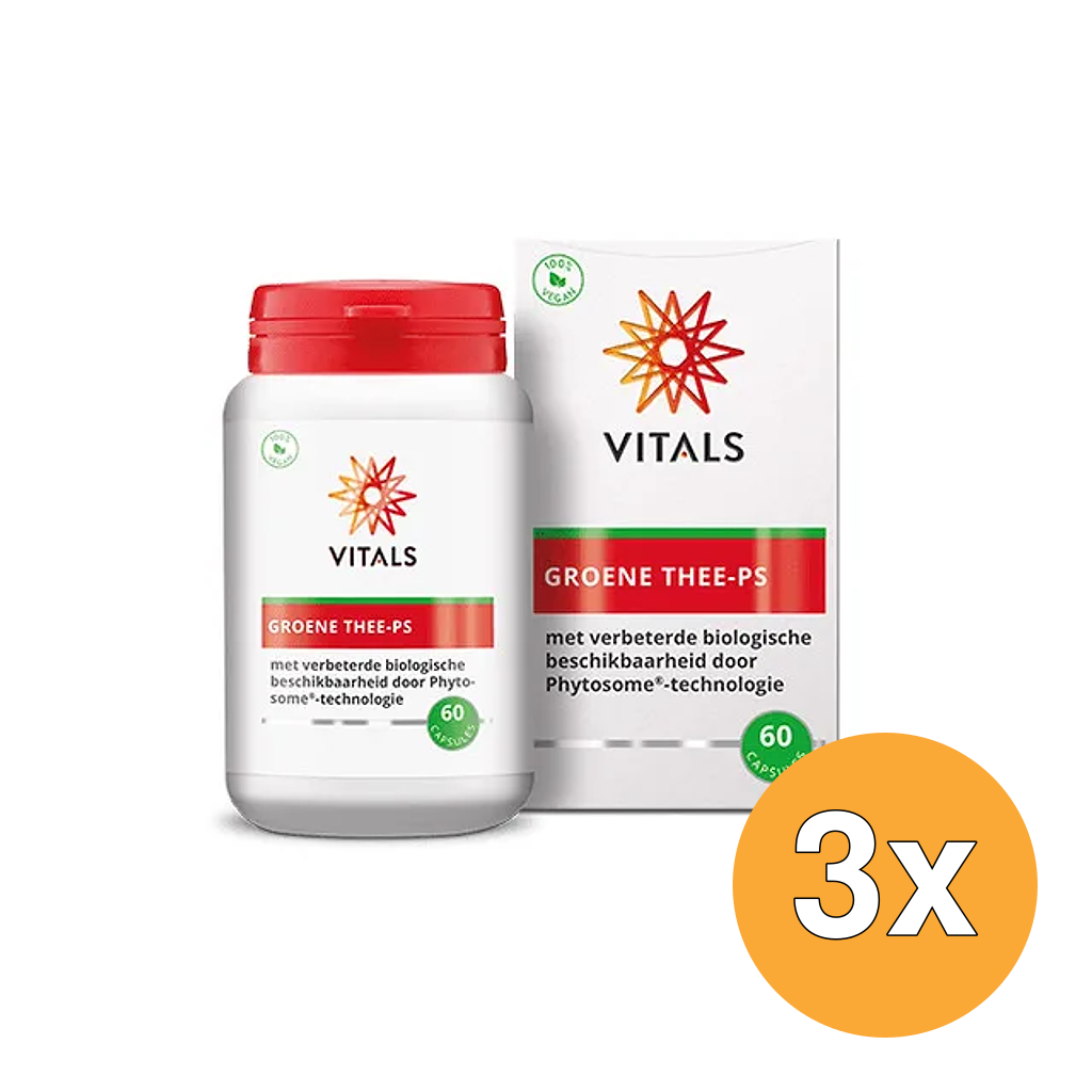 3x Vitals Groene Thee-PS (60 capsules)