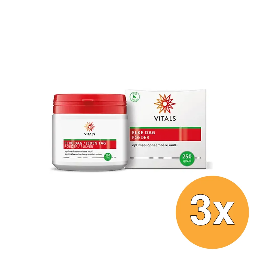 3x Vitals Elke dag poeder (250 gr)
