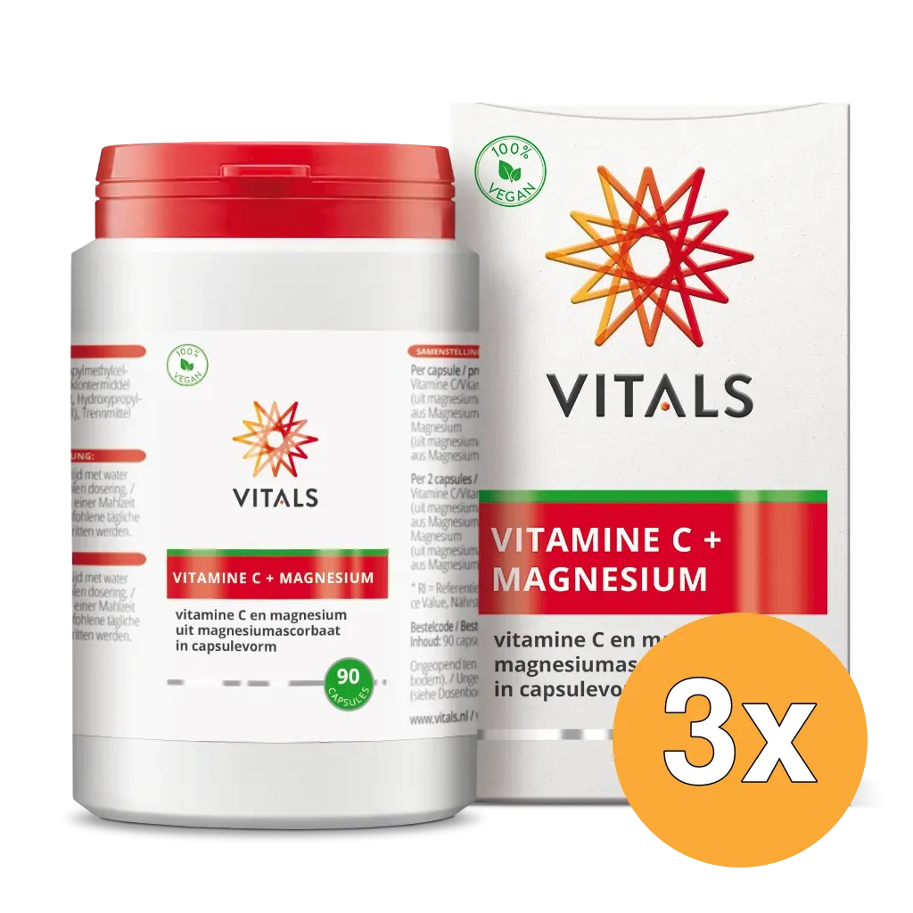 3x Vitals Vitamine C Met Magnesium (90 capsules)