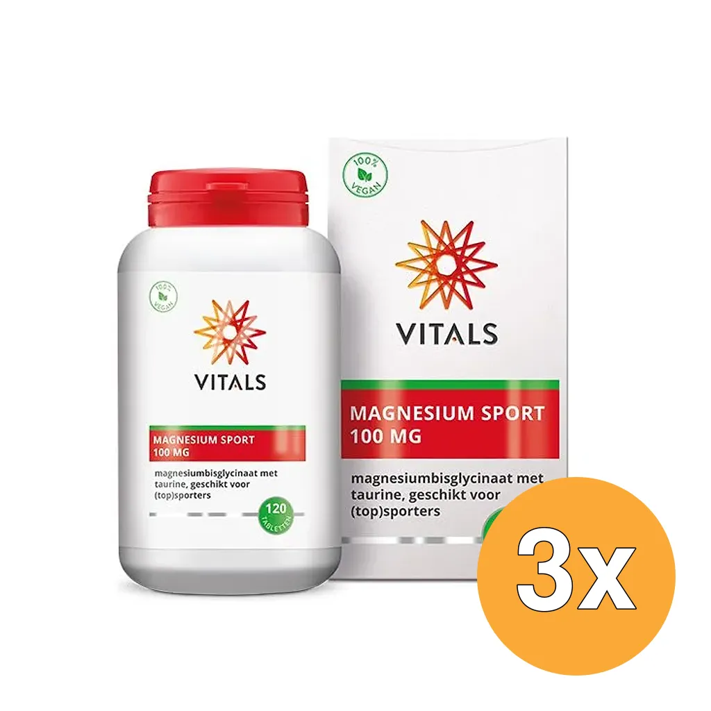 3x Vitals Magnesium sport (120 tabletten)