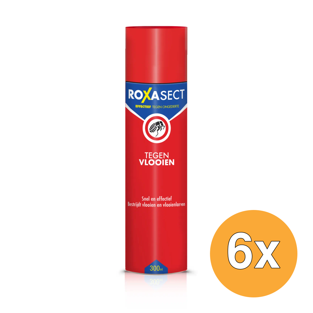 6x Roxasect Spuitbus tegen vlooien (300 ml)