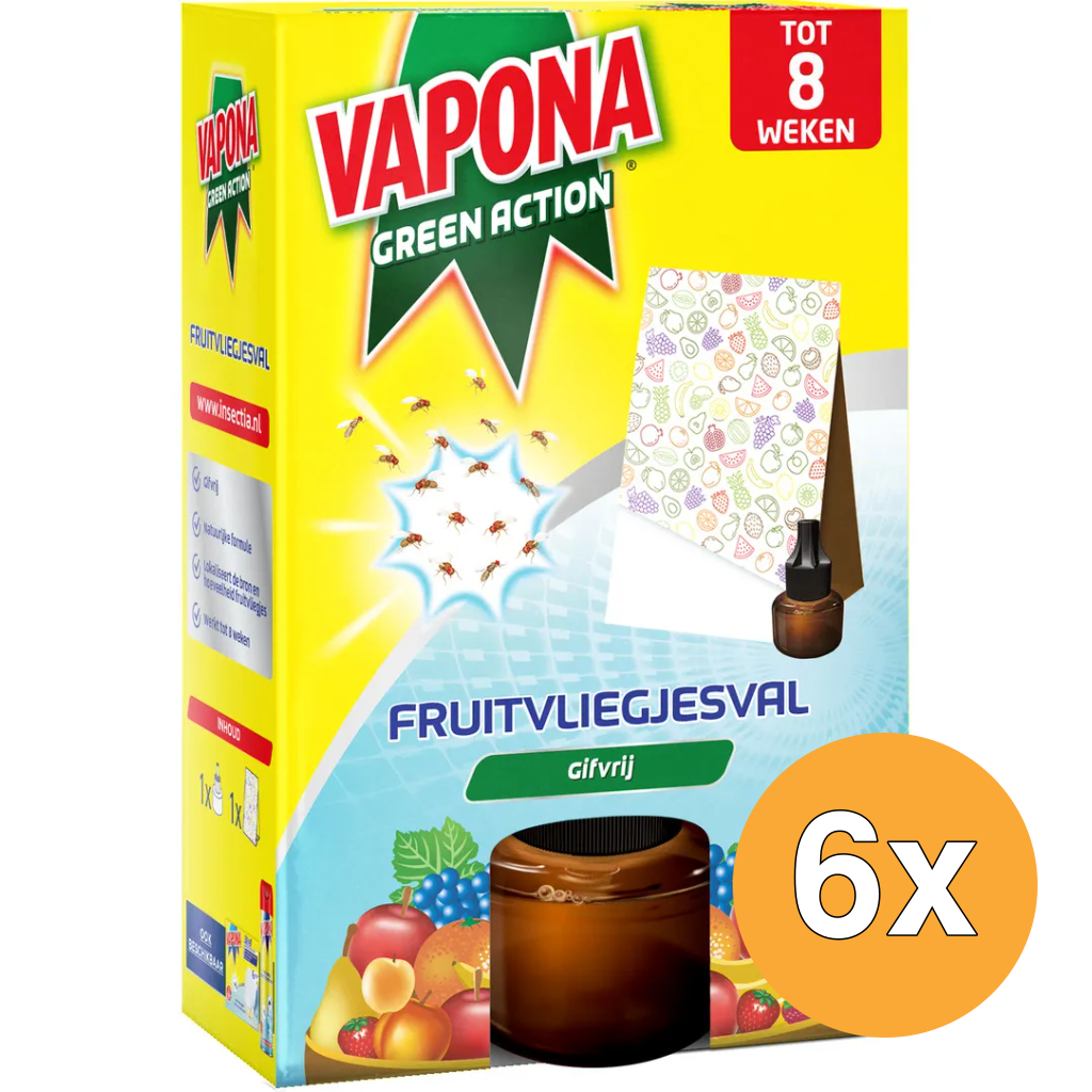 6x Vapona Fruitvliegjesval (1 stuk)