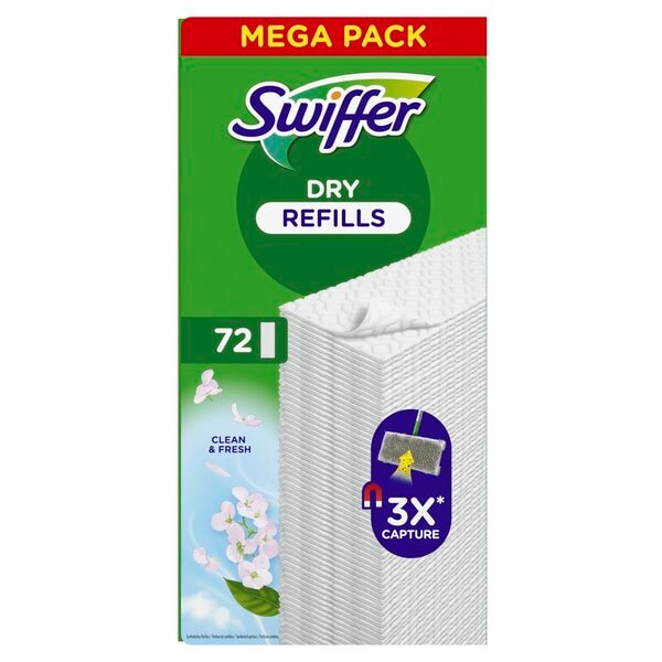 Swiffer Dry Refills clean &  fresh Mega Pack (72 stuks)