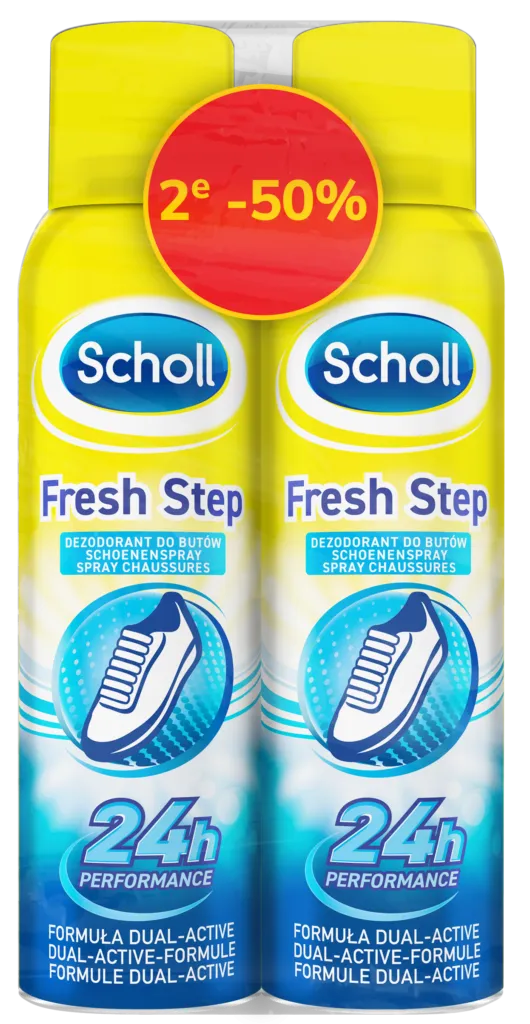 Scholl Fresh Step Schoenen Deodorant Spray Duoverpakking (2 x 150 ml)