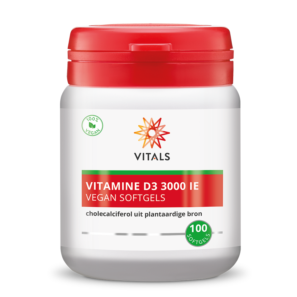 Vitals Vitamine D3 3000 ie Vegan (100 softgels)