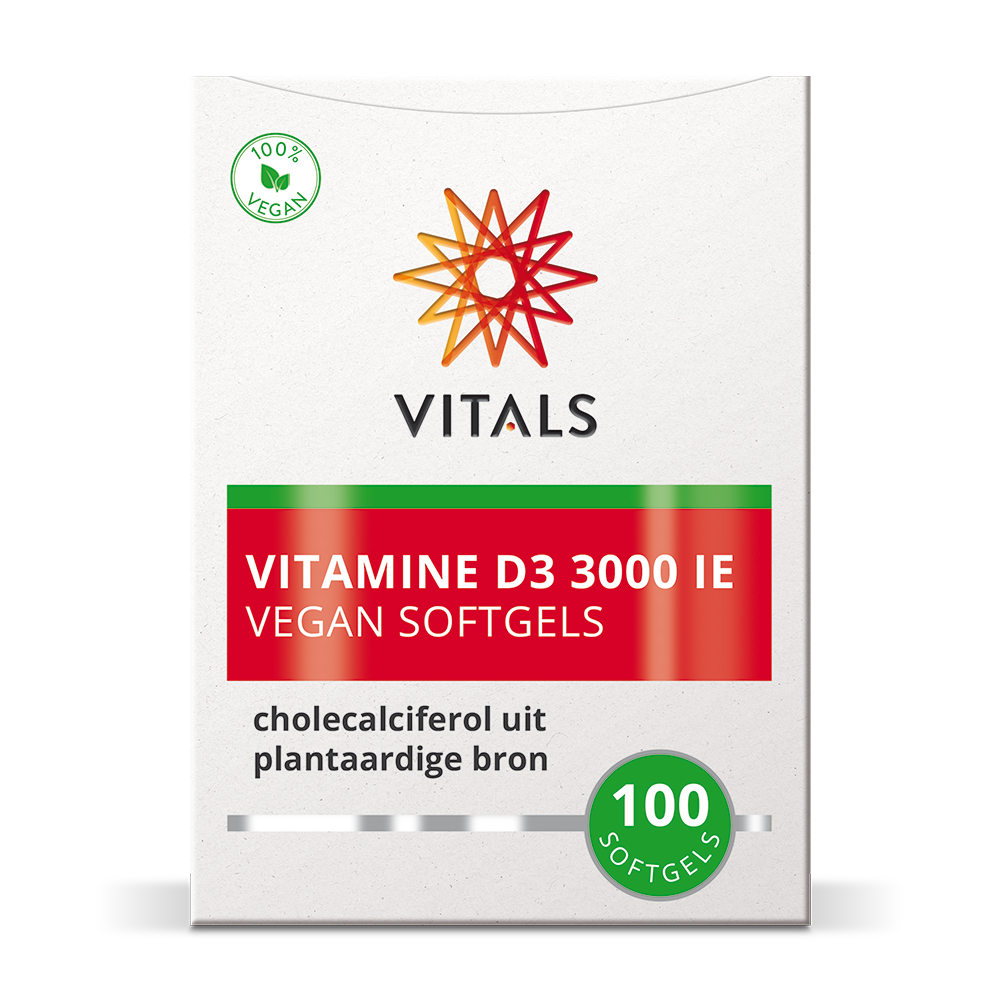 Vitals Vitamine D3 3000 ie Vegan (100 softgels) - image 2