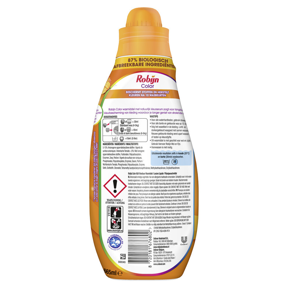 Robijn Wasmiddel - Klein & Krachtig Color (665 ml)