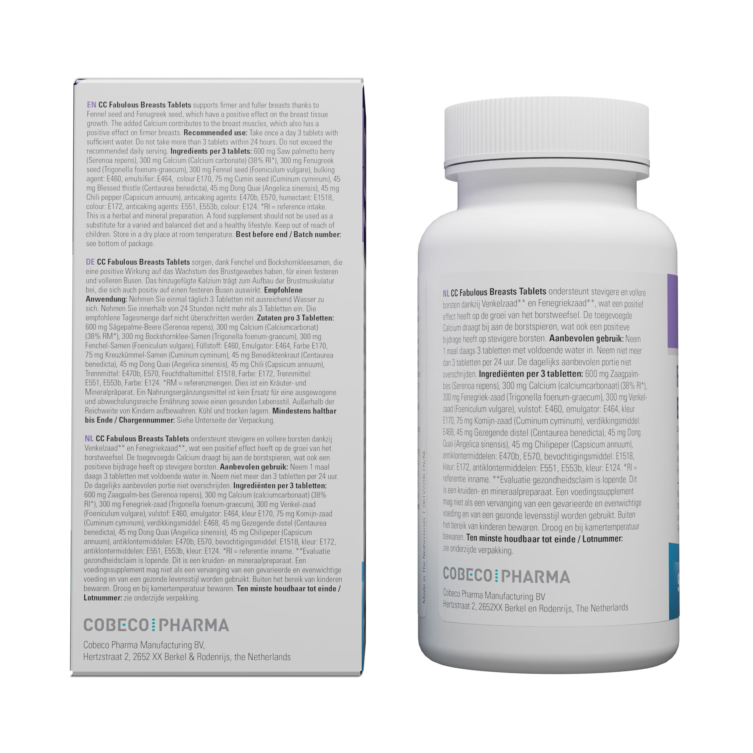 Cobeco Pharma - Fabulous Breasts Roze (90 tabletten) - image 2