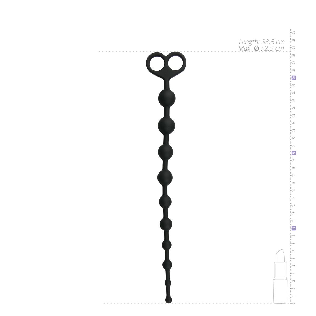 Easytoys Anal Collection - Long Anal Beads Zwart (1 stuk) - image 4