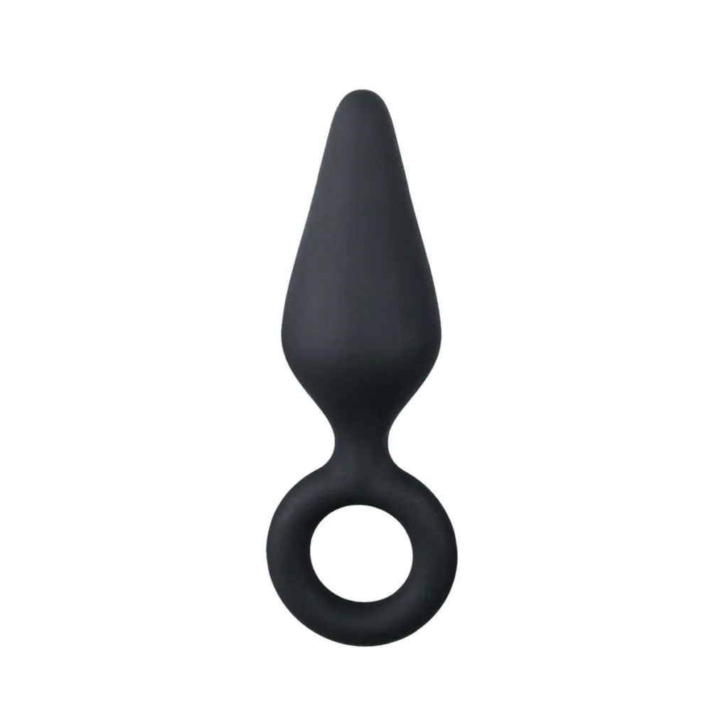 Easytoys Anal Collection - Buttplug with Pull Ring Small Zwart (1 stuk)